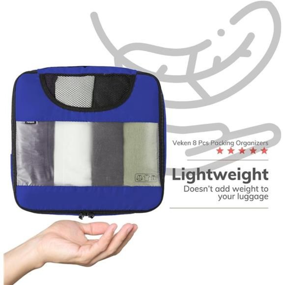 8Pcs Packing Cubes for Suitcases Organizer Bags Set for Travel Essentials Bags - Picture 2 of 7